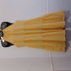 A. NEW. DAY. Women Yellow Drawstring Tie Back Strap Dress. Size S